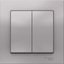 Фото Schneider Electric AtlasDesign ATN000352 Выключатель двухклавишный (10 А, в сборе, скрытая установка, алюминий)