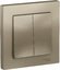 Фото Schneider Electric AtlasDesign ATN000552 Выключатель двухклавишный (10 А, в сборе, скрытая установка, шампань)