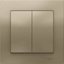 Фото Schneider Electric AtlasDesign ATN000552 Выключатель двухклавишный (10 А, в сборе, скрытая установка, шампань)