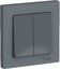 Фото Schneider Electric AtlasDesign ATN000752 Выключатель двухклавишный (10 А, в сборе, скрытая установка, грифель)