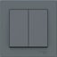 Фото Schneider Electric AtlasDesign ATN000752 Выключатель двухклавишный (10 А, в сборе, скрытая установка, грифель)