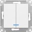 Фото Schneider Electric AtlasDesign ATN000153 Выключатель двухклавишный (10 А, под рамку, подсветка, скрытая установка, белый)
