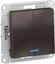 Фото Schneider Electric AtlasDesign ATN000653 Выключатель двухклавишный (10 А, под рамку, подсветка, скрытая установка, мокко)