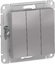 Фото Schneider Electric AtlasDesign ATN000331 Выключатель трехклавишный (10 А, под рамку, скрытая установка, алюминий)