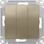 Фото Schneider Electric AtlasDesign ATN000531 Выключатель трехклавишный (10 А, под рамку, скрытая установка, шампань)