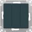 Фото Schneider Electric AtlasDesign ATN000831 Выключатель трехклавишный (10 А, под рамку, скрытая установка, изумруд)