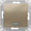 Фото Schneider Electric AtlasDesign ATN000563 Переключатель одноклавишный (10 А, под рамку, подсветка, скрытая установка, шампань)