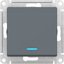 Фото Schneider Electric AtlasDesign ATN000763 Переключатель одноклавишный (10 А, под рамку, подсветка, скрытая установка, грифель)