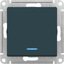 Фото Schneider Electric AtlasDesign ATN000863 Переключатель одноклавишный (10 А, под рамку, подсветка, скрытая установка, изумруд)