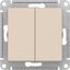 Фото Schneider Electric AtlasDesign ATN000265 Переключатель двухклавишный (10 А, под рамку, скрытая установка, бежевый)