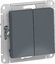 Фото Schneider Electric AtlasDesign ATN000765 Переключатель двухклавишный (10 А, под рамку, скрытая установка, грифель)
