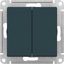 Фото Schneider Electric AtlasDesign ATN000865 Переключатель двухклавишный (10 А, под рамку, скрытая установка, изумруд)