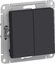 Фото Schneider Electric AtlasDesign ATN001065 Переключатель двухклавишный (10 А, под рамку, скрытая установка, карбон)