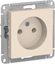 Фото Schneider Electric AtlasDesign ATN000241 Розетка без заземляющего контакта (16 А, под рамку, скрытая установка, бежевая)