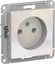 Фото Schneider Electric AtlasDesign ATN000441 Розетка без заземляющего контакта (16 А, под рамку, скрытая установка, жемчуг)