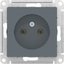 Фото Schneider Electric AtlasDesign ATN000741 Розетка без заземляющего контакта (16 А, под рамку, скрытая установка, грифель)