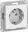 Фото Schneider Electric AtlasDesign ATN000143 Розетка с заземляющим контактом (16 А, под рамку, скрытая установка, белая)