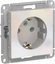 Фото Schneider Electric AtlasDesign ATN000443 Розетка с заземляющим контактом (16 А, под рамку, скрытая установка, жемчуг)