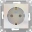 Фото Schneider Electric AtlasDesign ATN000443 Розетка с заземляющим контактом (16 А, под рамку, скрытая установка, жемчуг)