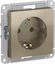 Фото Schneider Electric AtlasDesign ATN000543 Розетка с заземляющим контактом (16 А, под рамку, скрытая установка, шампань)