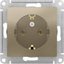 Фото Schneider Electric AtlasDesign ATN000543 Розетка с заземляющим контактом (16 А, под рамку, скрытая установка, шампань)