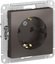 Фото Schneider Electric AtlasDesign ATN000643 Розетка с заземляющим контактом (16 А, под рамку, скрытая установка, мокко)
