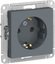 Фото Schneider Electric AtlasDesign ATN000743 Розетка с заземляющим контактом (16 А, под рамку, скрытая установка, грифель)