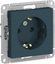 Фото Schneider Electric AtlasDesign ATN000843 Розетка с заземляющим контактом (16 А, под рамку, скрытая установка, изумруд)