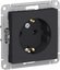 Фото Schneider Electric AtlasDesign ATN001043 Розетка с заземляющим контактом (16 А, под рамку, скрытая установка, карбон)
