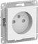 Фото Schneider Electric AtlasDesign ATN000149 Розетка без заземляющего контакта (16 А, под рамку, шторки, скрытая установка, белая)