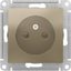 Фото Schneider Electric AtlasDesign ATN000549 Розетка без заземляющего контакта (16 А, под рамку, шторки, скрытая установка, шампань)