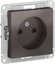 Фото Schneider Electric AtlasDesign ATN000649 Розетка без заземляющего контакта (16 А, под рамку, шторки, скрытая установка, мокко)
