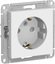 Фото Schneider Electric AtlasDesign ATN000145 Розетка с заземляющим контактом (16 А, под рамку, шторки, скрытая установка, белая)
