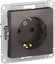 Фото Schneider Electric AtlasDesign ATN000645 Розетка с заземляющим контактом (16 А, под рамку, шторки, скрытая установка, мокко)