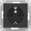 Фото Schneider Electric AtlasDesign ATN001045 Розетка с заземляющим контактом (16 А, под рамку, шторки, скрытая установка, карбон)
