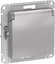 Фото Schneider Electric AtlasDesign ATN000346 Розетка с заземляющим контактом (16 А, под рамку, шторки, крышка, скрытая установка, алюминий)