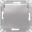 Фото Schneider Electric AtlasDesign ATN000346 Розетка с заземляющим контактом (16 А, под рамку, шторки, крышка, скрытая установка, алюминий)