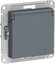Фото Schneider Electric AtlasDesign ATN000746 Розетка с заземляющим контактом (16 А, под рамку, шторки, крышка, скрытая установка, грифель)
