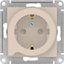 Фото Schneider Electric AtlasDesign ATN000247 Розетка с заземляющим контактом (16 А, под рамку, шторки, выталкиватель, скрытая установка, бежевая)