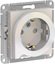Фото Schneider Electric AtlasDesign ATN000447 Розетка с заземляющим контактом (16 А, под рамку, шторки, выталкиватель, скрытая установка, жемчуг)