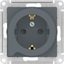 Фото Schneider Electric AtlasDesign ATN000747 Розетка с заземляющим контактом (16 А, под рамку, шторки, выталкиватель, скрытая установка, грифель)