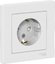 Фото Schneider Electric AtlasDesign ATN000144 Розетка с заземляющим контактом (16 А, в сборе, шторки, скрытая установка, белая)
