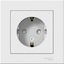 Фото Schneider Electric AtlasDesign ATN000144 Розетка с заземляющим контактом (16 А, в сборе, шторки, скрытая установка, белая)