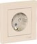 Фото Schneider Electric AtlasDesign ATN000244 Розетка с заземляющим контактом (16 А, в сборе, шторки, скрытая установка, бежевая)