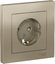 Фото Schneider Electric AtlasDesign ATN000544 Розетка с заземляющим контактом (16 А, в сборе, шторки, скрытая установка, шампань)