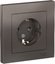 Фото Schneider Electric AtlasDesign ATN000644 Розетка с заземляющим контактом (16 А, в сборе, шторки, скрытая установка, мокко)