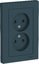 Фото Schneider Electric AtlasDesign ATN000820 Розетка двойная без заземляющего контакта (16 А, в сборе, скрытая установка, изумруд)