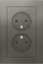 Фото Schneider Electric AtlasDesign ATN000920 Розетка двойная без заземляющего контакта (16 А, в сборе, скрытая установка, сталь)