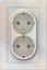 Фото Schneider Electric AtlasDesign ATN000424 Розетка двойная с заземляющим контактом (16 А, в сборе, скрытая установка, жемчуг)