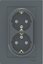 Фото Schneider Electric AtlasDesign ATN000726 Розетка двойная с заземляющим контактом (16 А, в сборе, шторки, скрытая установка, грифель)
